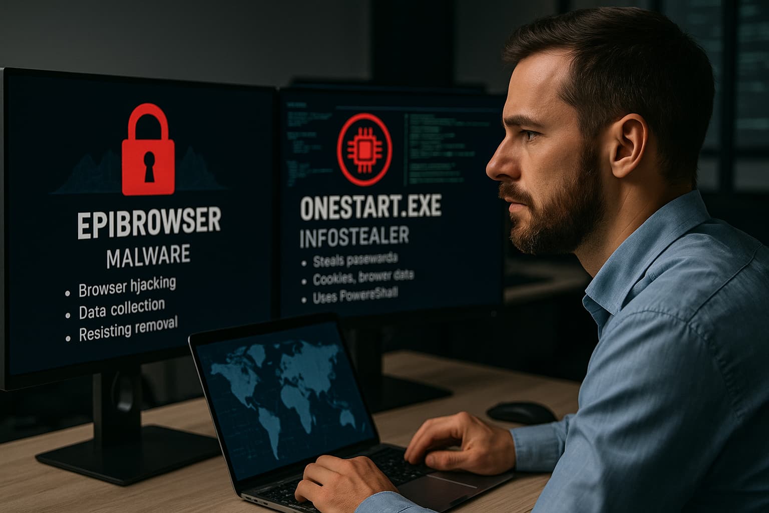 Analyse SOC EPIBROWSER et ONESTART Infostealer